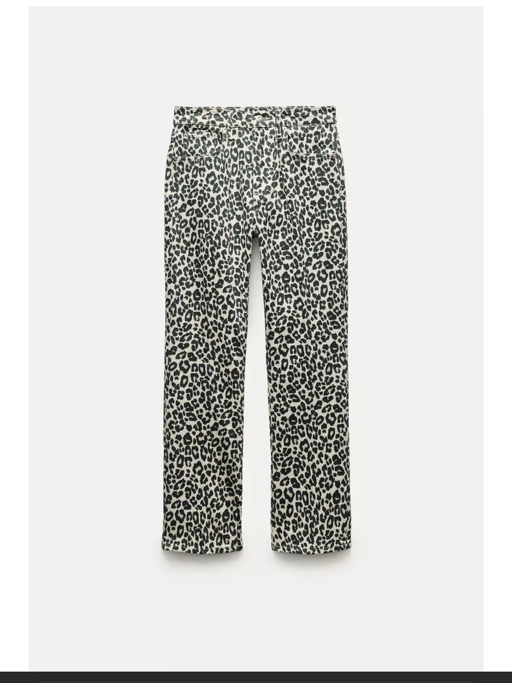 Zara Leopard Print Jeans 6 28